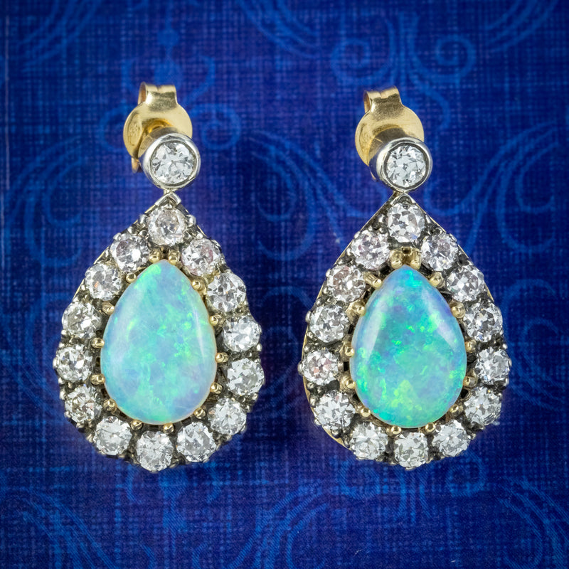 Opal diamond earrings online