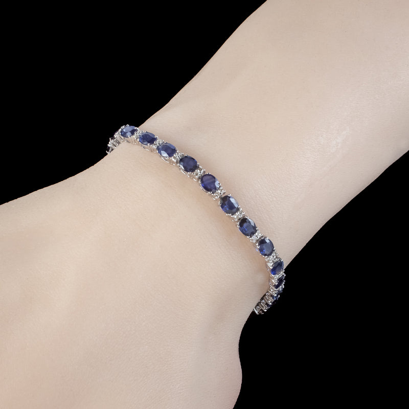 Le Vian Couture 18ct White Gold 2.21ct Diamond & Blue Sapphire Bracelet |  Ernest Jones