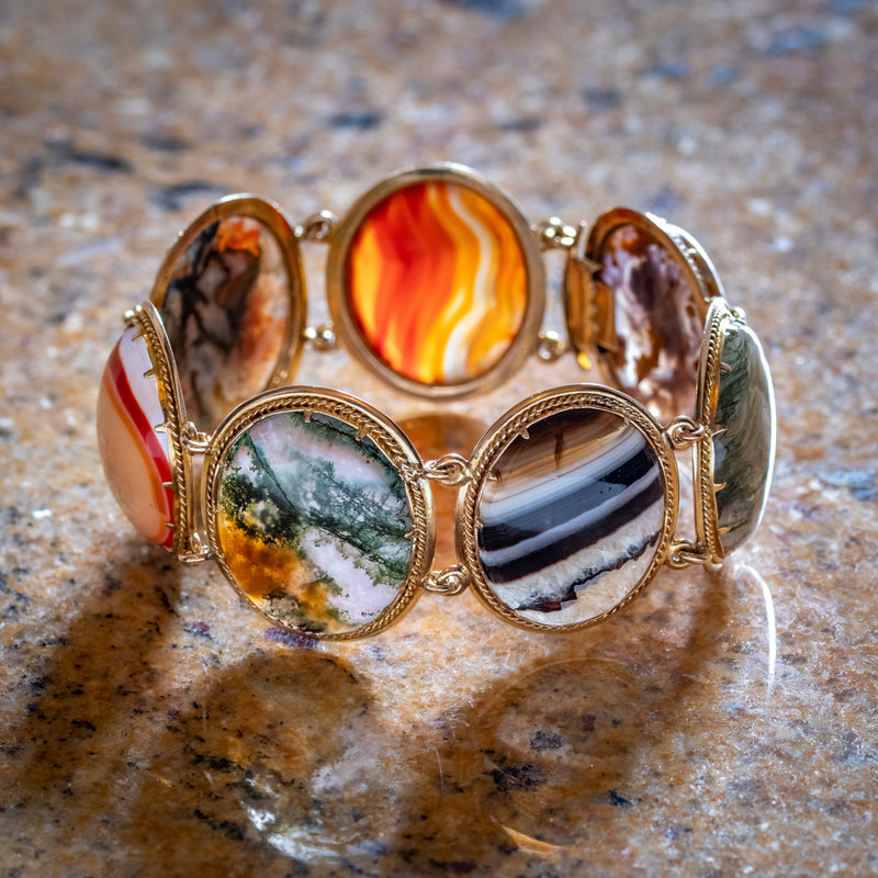 Gold agate hotsell bracelet