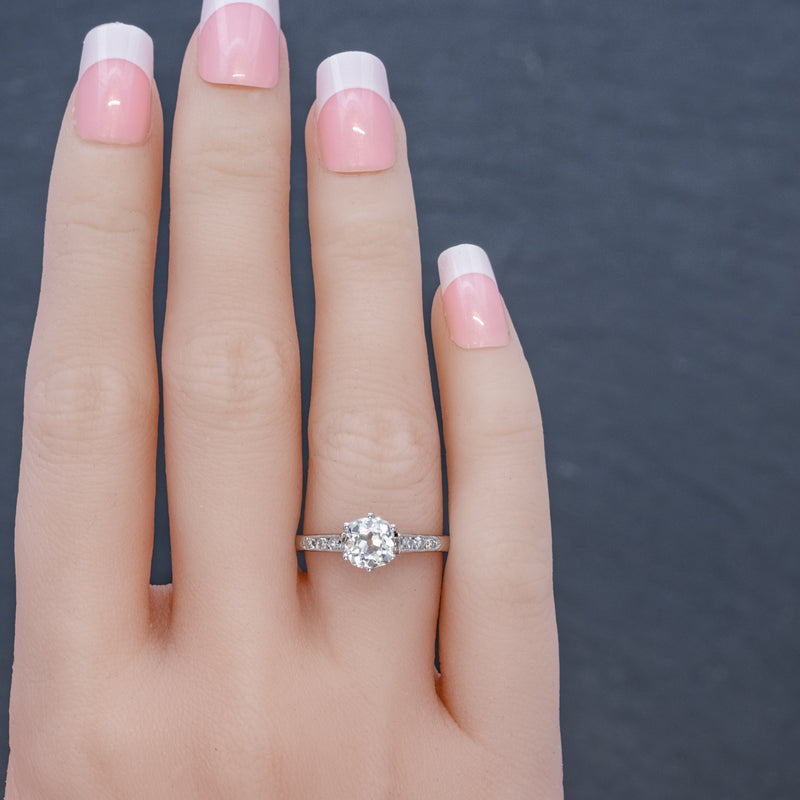 Classic Solitaire Engagement Ring, With 1 Carat LG Diamond & .25 Carat –  mondi.nyc